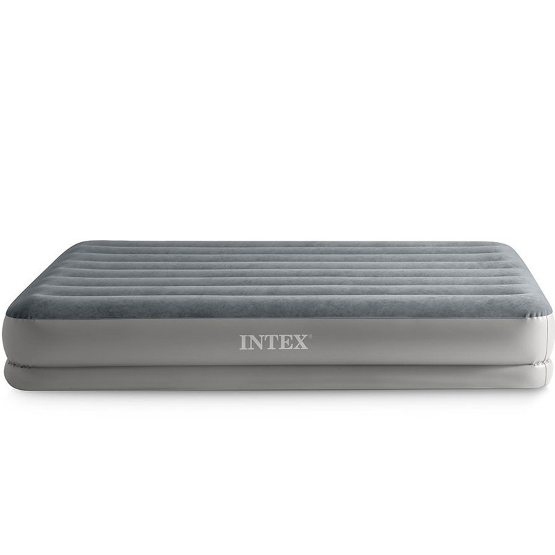 Matelas Gonflable Intex Prestige Mid Rise Flex Pump 2 personnes Gris en Tunisie