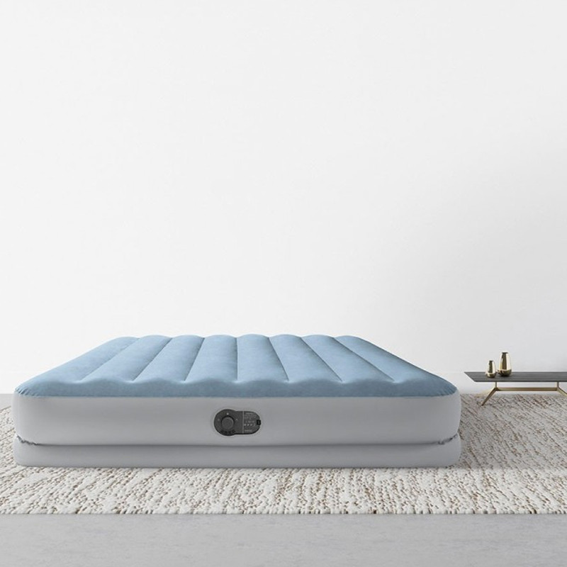 Lit Gonflable Intex Raised Comfort USB 2 personnes Bleu en Tunisie