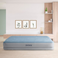 Lit Gonflable Intex Raised Comfort USB 2 personnes Bleu en Tunisie Lit Gonflable Intex Raised Comfort USB 2 personnes Bleu en Tunisie