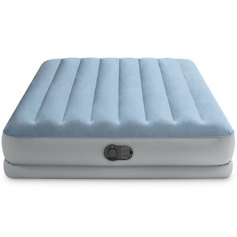 Lit Gonflable Intex Raised Comfort USB 2 personnes Bleu en Tunisie Lit Gonflable Intex Raised Comfort USB 2 personnes Bleu en Tunisie