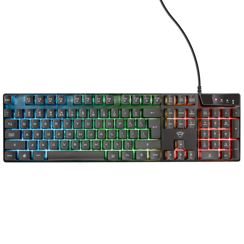 Clavier Gamer Trust GXT-835 Azor RGB Noir en Tunisie Clavier Gamer Trust GXT-835 Azor RGB Noir en Tunisie