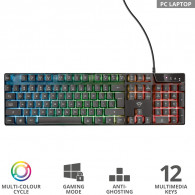 Clavier Gamer Trust Azor GXT 835 RGB Noir Clavier Gamer Trust Azor GXT 835 RGB Noir