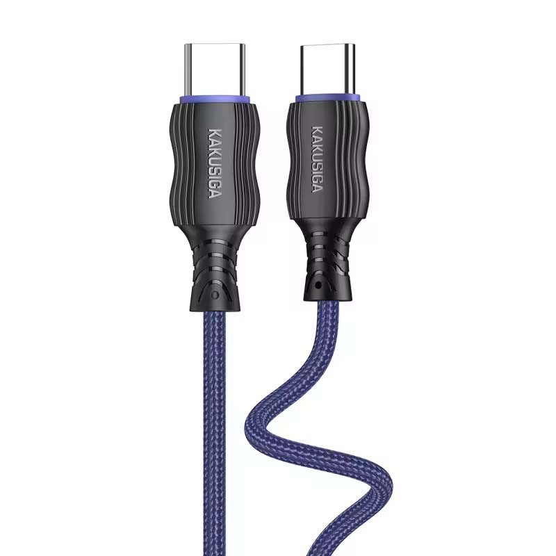 Cable Chargeur Kakusiga Type-C Vers Type-C Noir en Tunisie