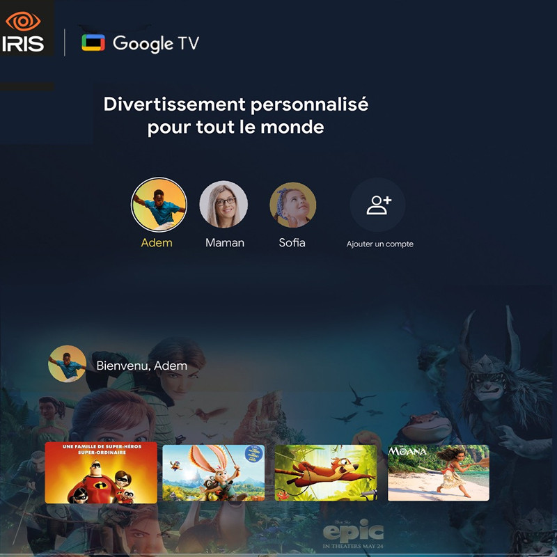 TV Led Iris G4010 40" Full HD Smart Google TV Noir en Tunsie