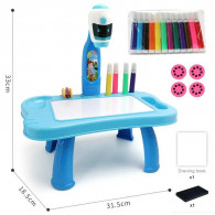 Table De Dessin Avec Pied + Projecteur Et Accessoires Bleu en Tunisie Table De Dessin Avec Pied + Projecteur Et Accessoires Bleu en Tunisie
