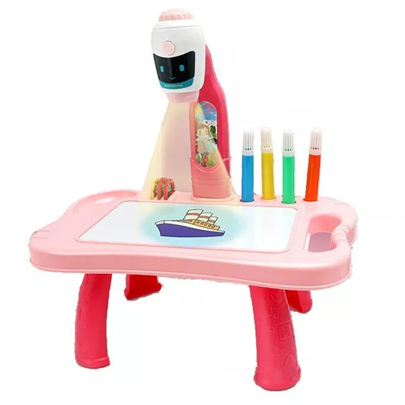 Table De Dessin Avec Pied + Projecteur Et Accessoires Rose en Tunisie