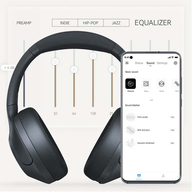 Casque Bluetooth Haylou S35 Drake Bleu en Tunisie
