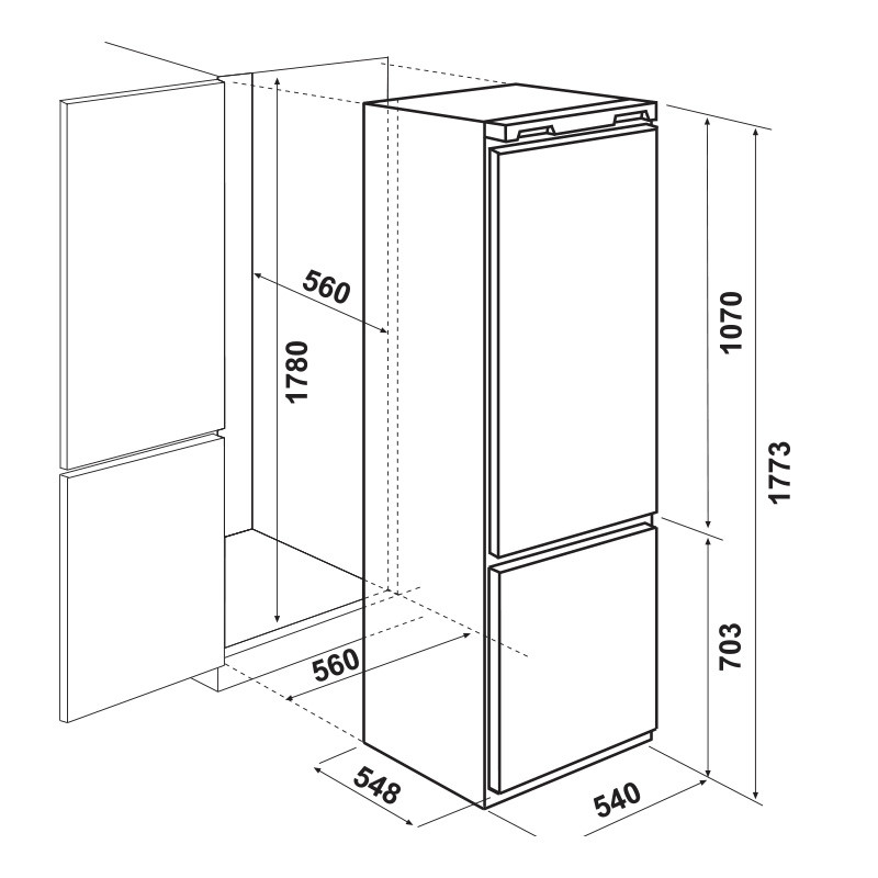 Réfrigérateur Combiné Focus FILO-3600 252L Blanc en Tunisie