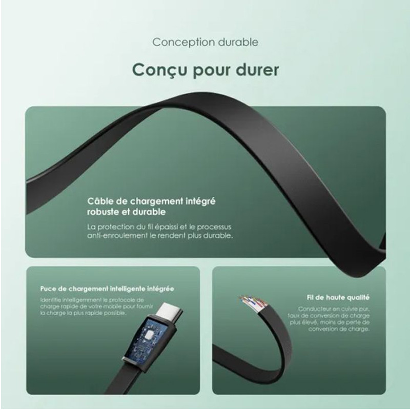 Power Bank Oraimo Slice Link OPB-P5101 10000 mAh Noir en Tunisie