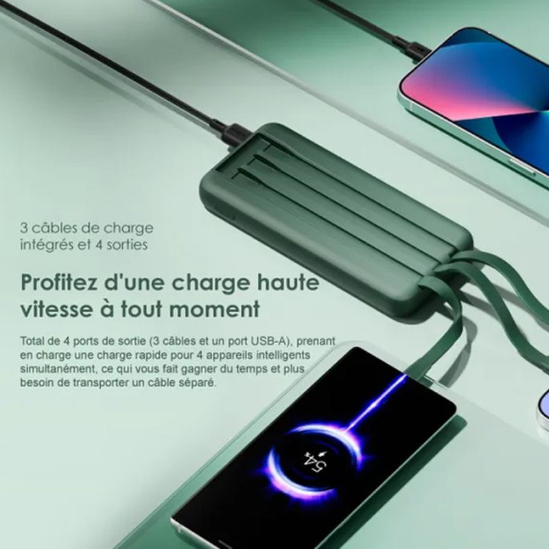 Power Bank Oraimo Slice Link OPB-P5101 10000 mAh Noir en Tunisie