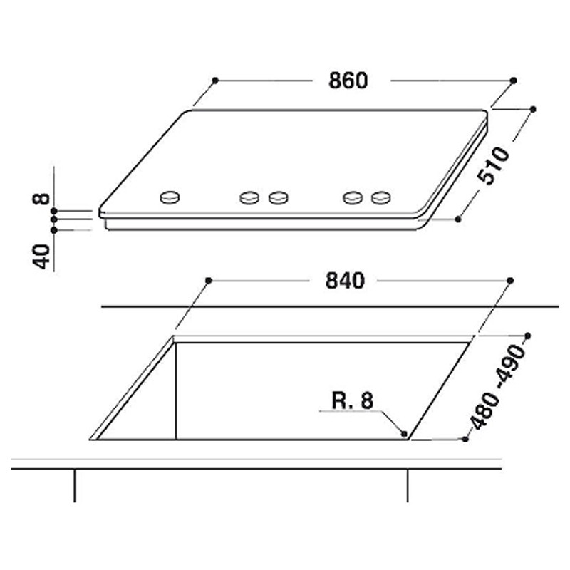Plaque de Cuisson Whirlpool GOA9523NB 5 Feux 90Cm Noir en Tunisie