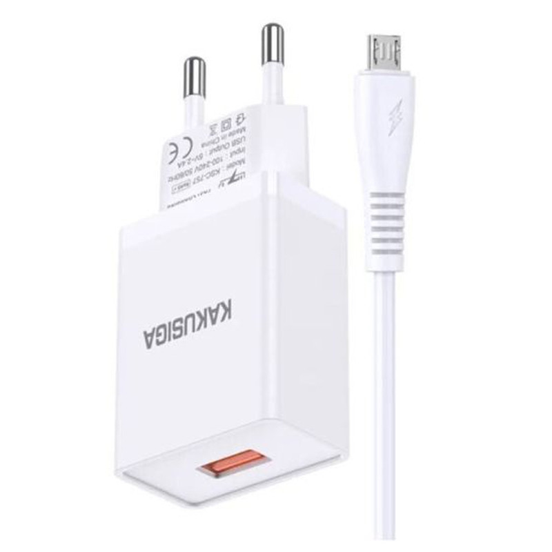 Chargeur Kaku KSC-781 Micro USB 2,4A Blanc en Tunisie Chargeur Kaku KSC-781 Micro USB 2,4A Blanc en Tunisie