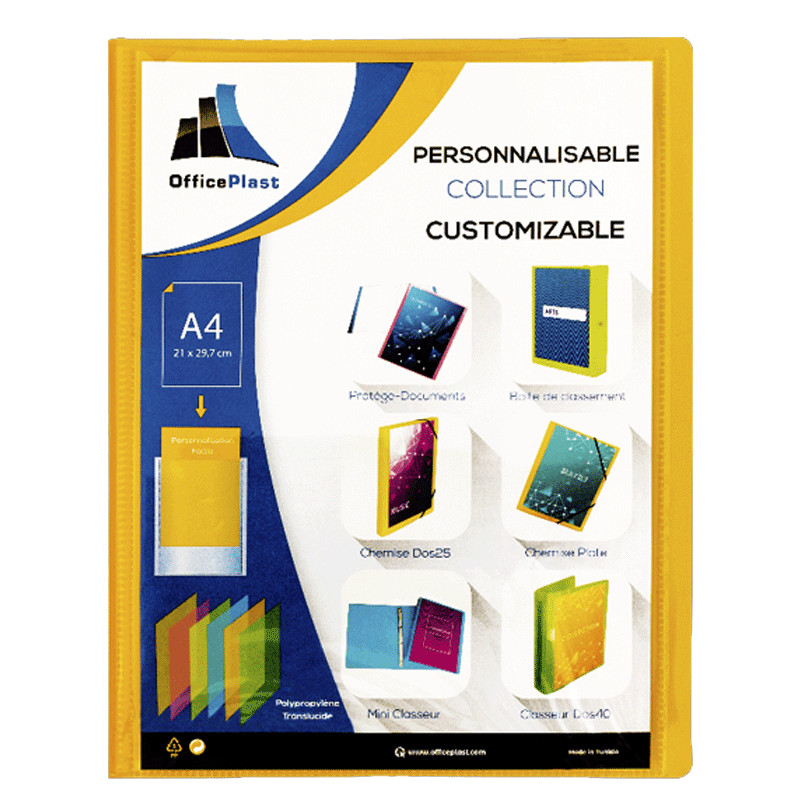Porte Document Office Plast A4 80 Vues Assorties en Tunisie