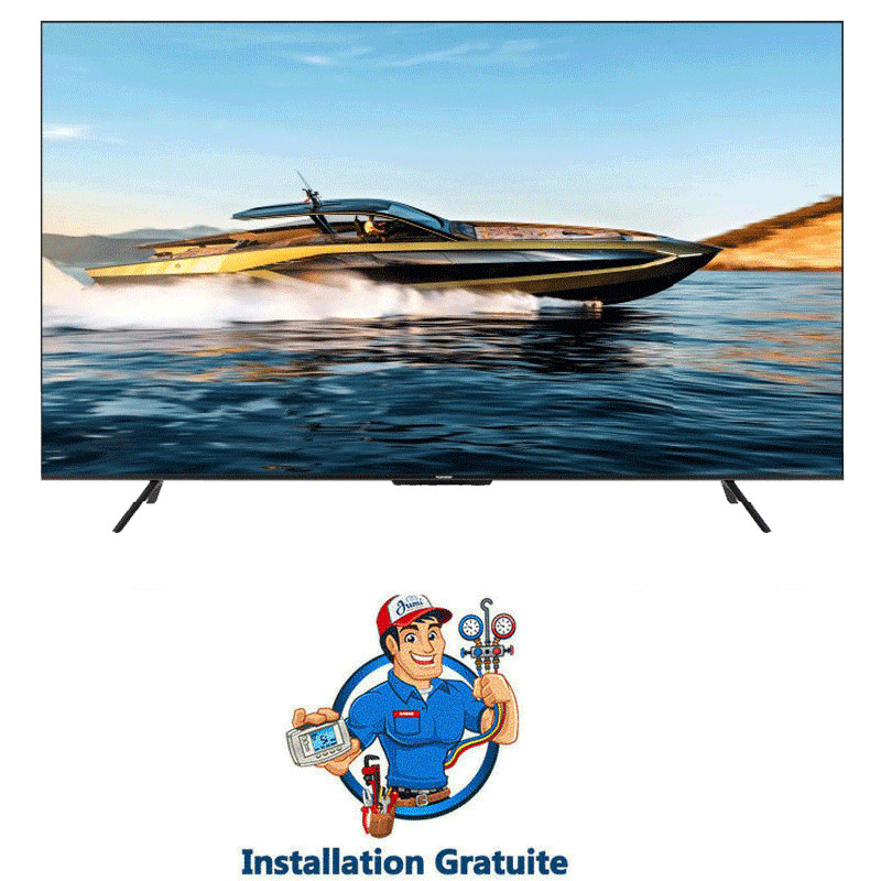 Tv Telefunken TV75H8 75" 4K Smart Google TV Noir en Tunisie Tv Telefunken TV75H8 75" 4K Smart Google TV Noir en Tunisie