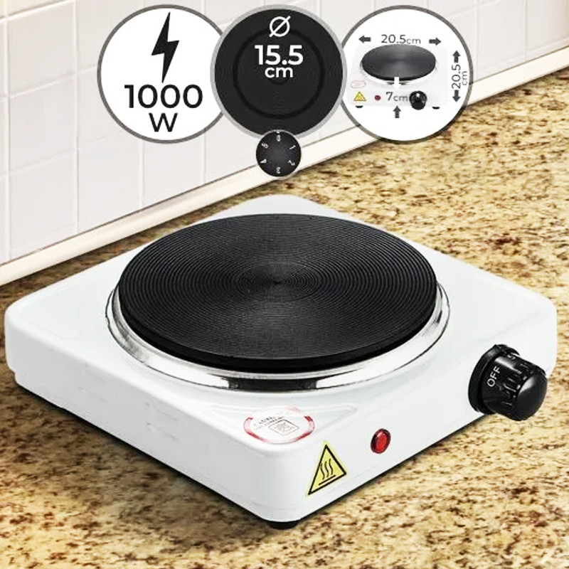 Plaque de Cuisson Électrique JX-1010A 1000W Blanc en Tunisie