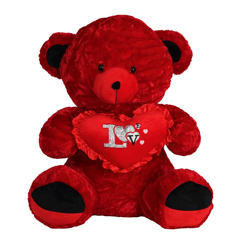 Peluche Ours Love 100 CM Rouge