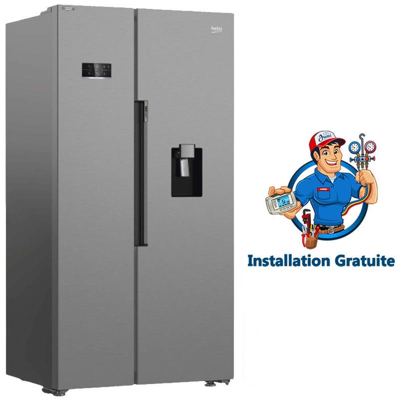 Réfrigérateur Side by Side Beko RGNE2635SX 635L Inverter Silver Réfrigérateur Side by Side Beko RGNE2635SX 635L Inverter Silver