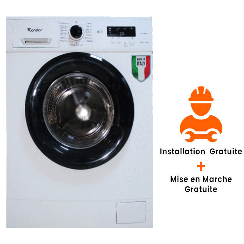 Machine à Laver Frontale Condor 6 KG - Blanc CON-G610W