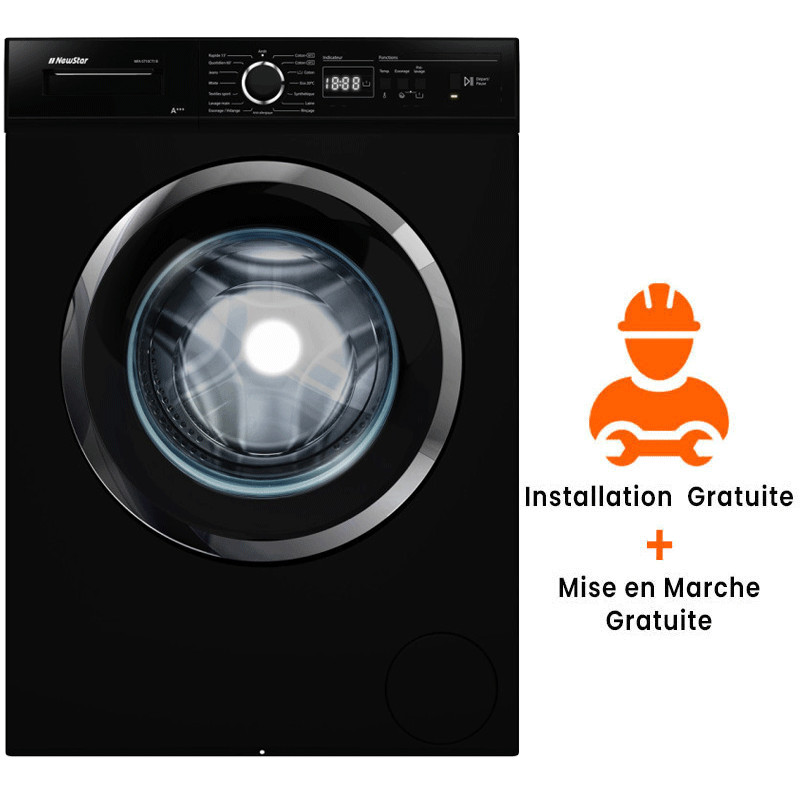Machine a Laver Frontale Newstar MFA0710CT1B 7Kg Noir