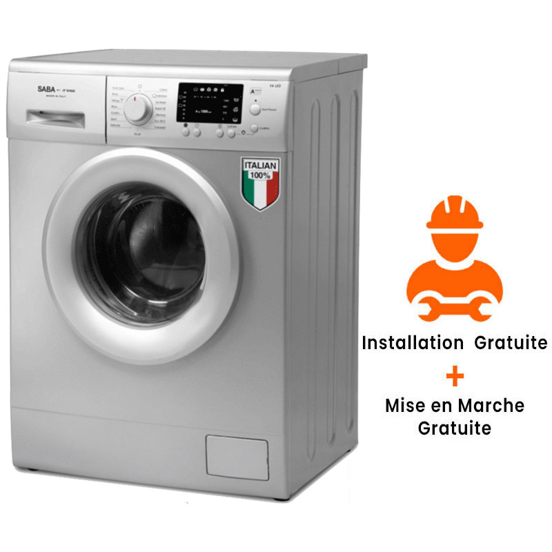Lave Linge SABA Frontale 6 Kg Silver FS610SL Lave Linge SABA Frontale 6 Kg Silver FS610SL
