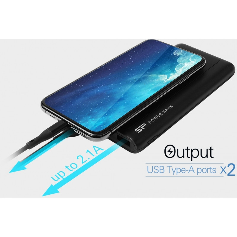 Power Bank Silicon Power Gp15 10 000 mAh Noir En Tunisie