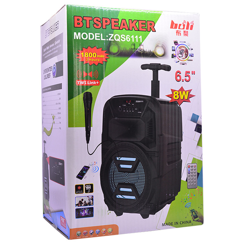 Haut Parleur Bluetooth ZQS-6111 Avec Microphone Noir en Tunisie