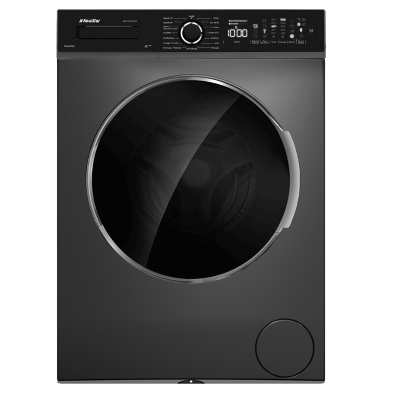 Machine à Laver Frontale Newstar MFA1012CT3DS Inverter 10Kg Inox en Tunisie