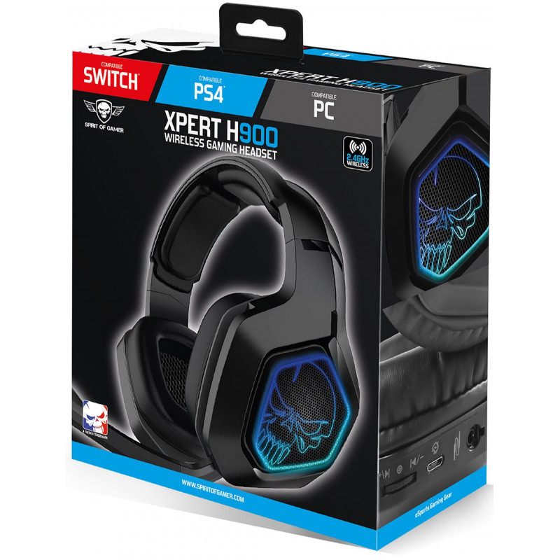 Micro Casque Gamer Sans Fil Spirit Of Gamer Xpert-H900 Noir en Tunisie
