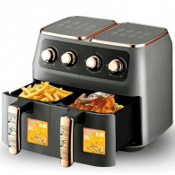 Air Fryer Ironix R-5236 Double Panier 2800W 12L Gris en Tunisie Air Fryer Ironix R-5236 Double Panier 2800W 12L Gris en Tunisie