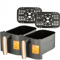 Air Fryer Ironix R-5236 Double Panier 2800W 12L Gris en Tunisie Air Fryer Ironix R-5236 Double Panier 2800W 12L Gris en Tunisie