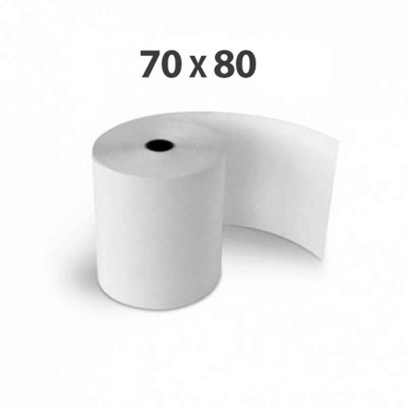 Rouleau De Papier Thermique 80 x 70 mm Blanc en Tunisie