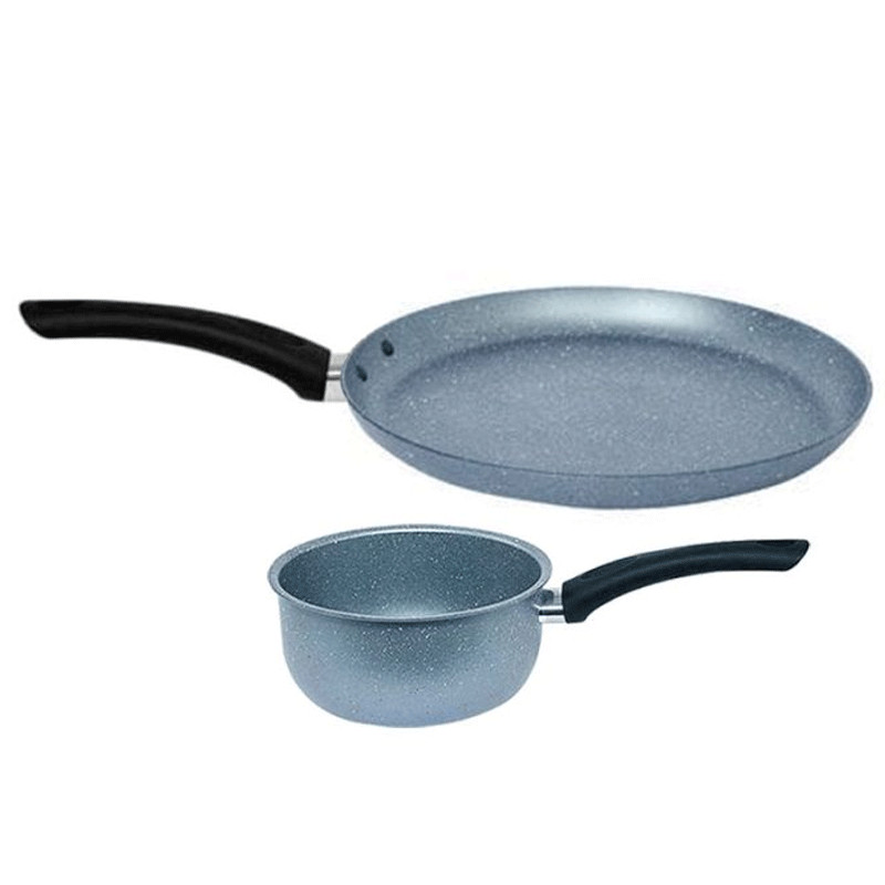 Set De Casserole + Crêpière Cook'Art Granite Bleu en Tunisie
