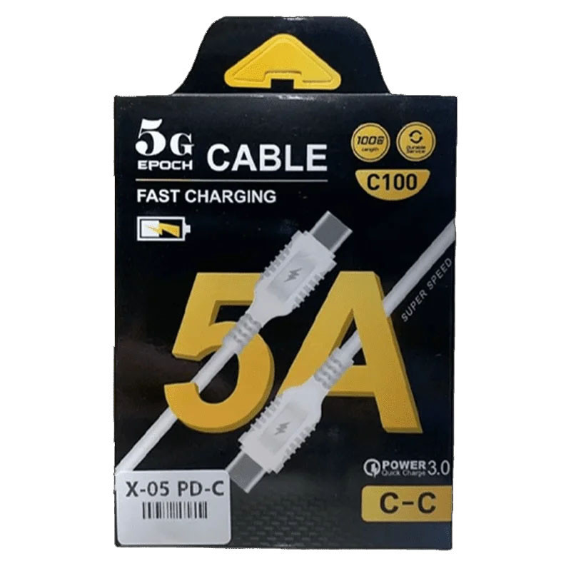 Câble Chargeur C100 Type C Blanc en Tunisie