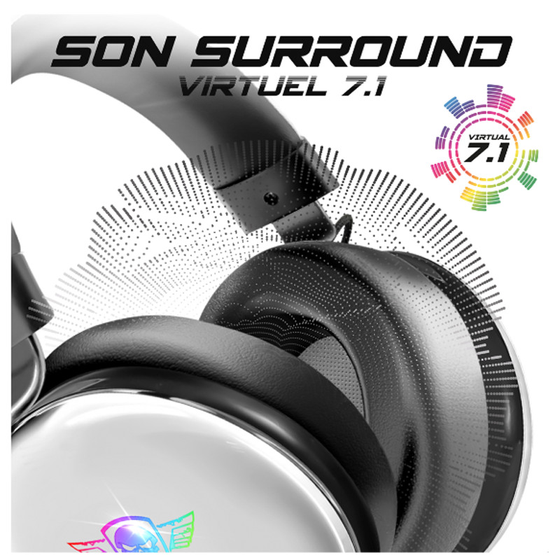 Micro Casque Gamer Spirit Of Gamer Xpert H700 RGB Blanc En Tunisie