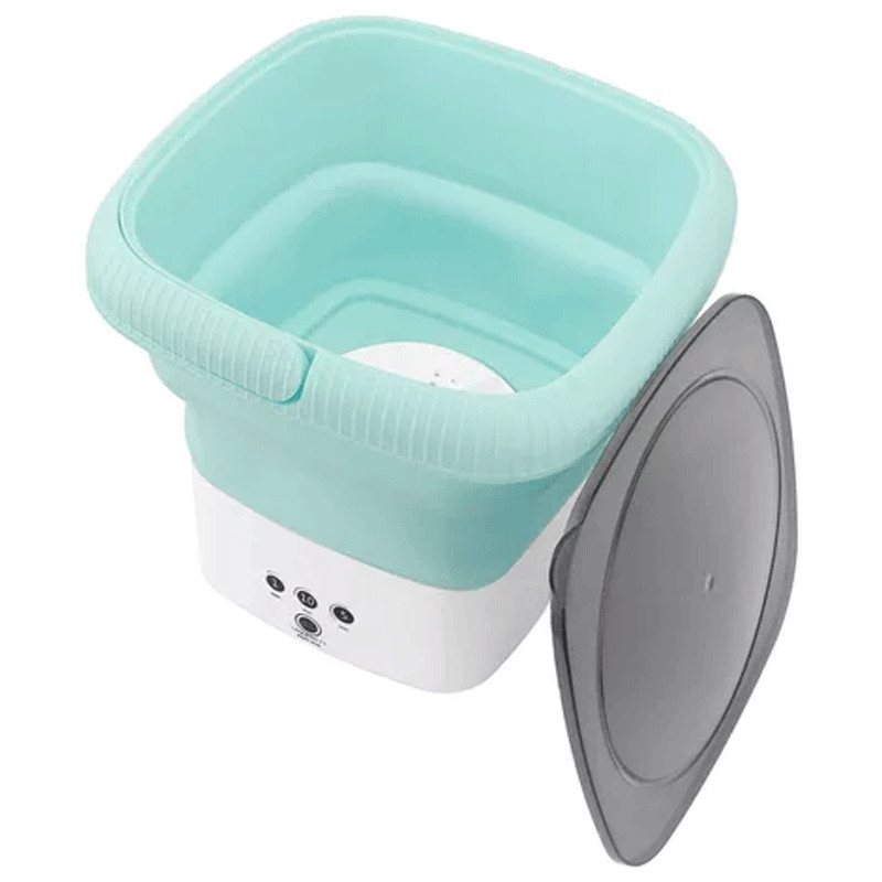 Mini Machine à Laver Semi Automatique Pliante 3.5 Litres Vert en Tunisie