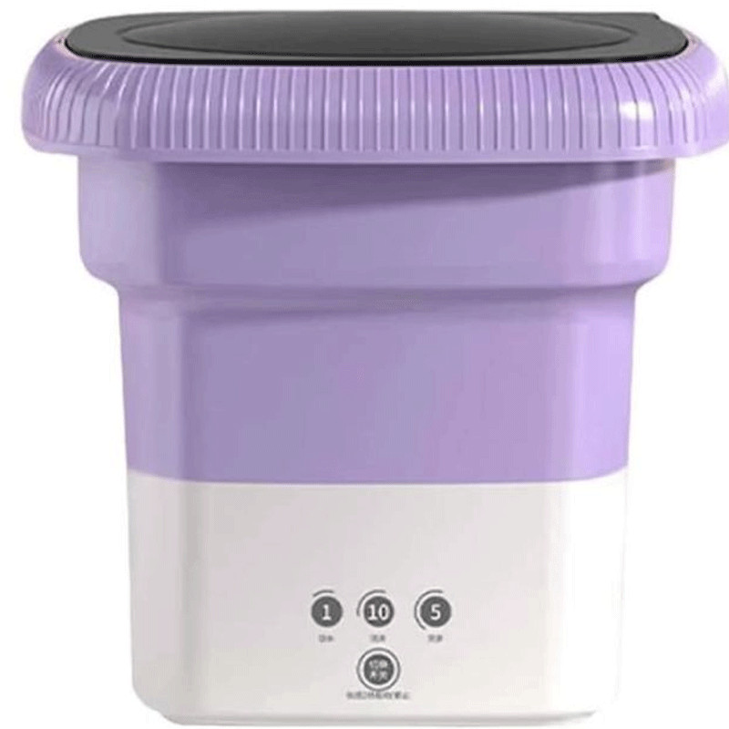 Mini Machine à Laver Semi Automatique Pliante 3.5 Litres Violet en Tunisie
