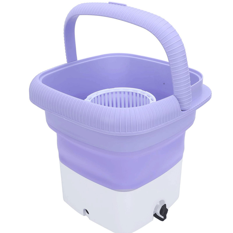 Mini Machine à Laver Semi Automatique Pliante 3.5 Litres Violet en Tunisie