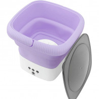 Mini Machine à Laver Semi Automatique Pliante 3.5 Litres Violet en Tunisie