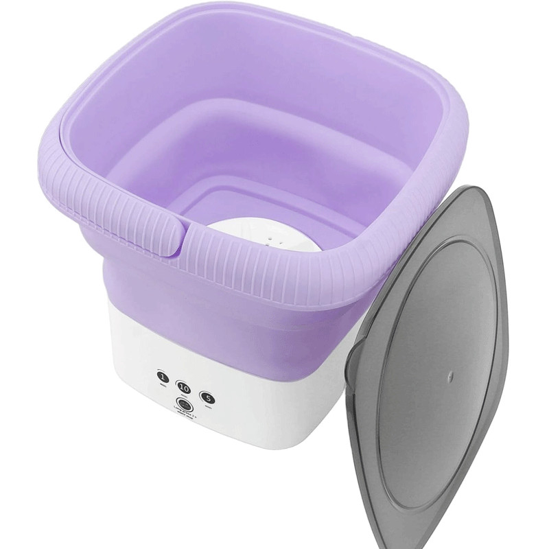 Mini Machine à Laver Semi Automatique Pliante 3.5 Litres Violet en Tunisie