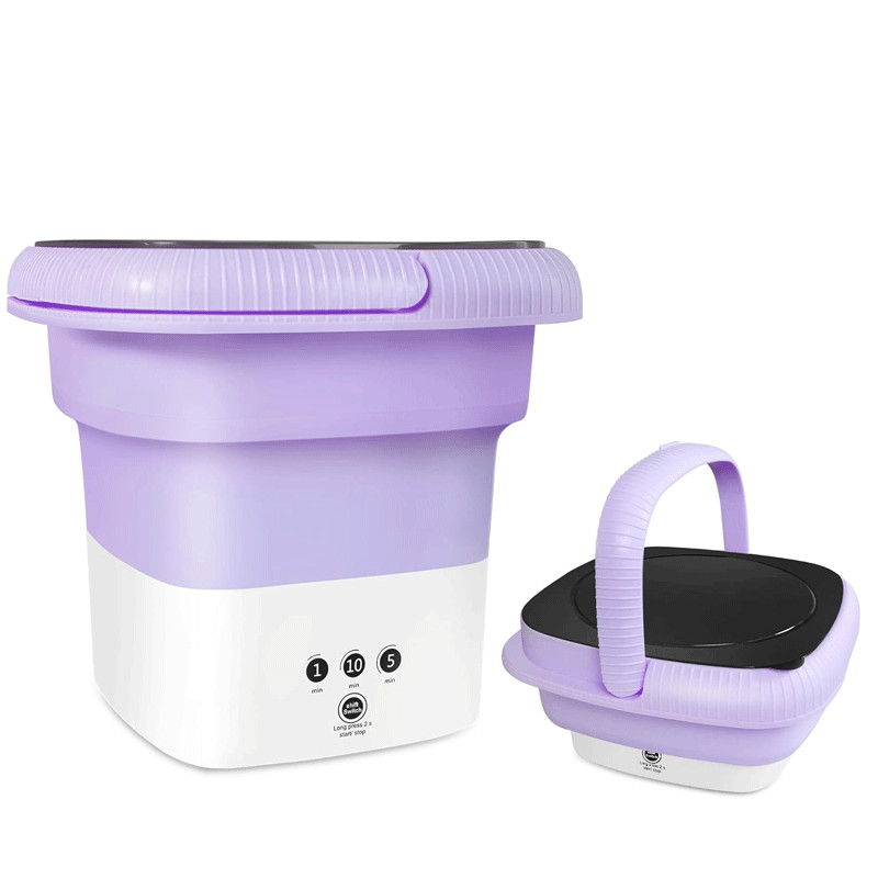 Mini Machine à Laver Semi Automatique Pliante 3.5 Litres Violet en Tunisie