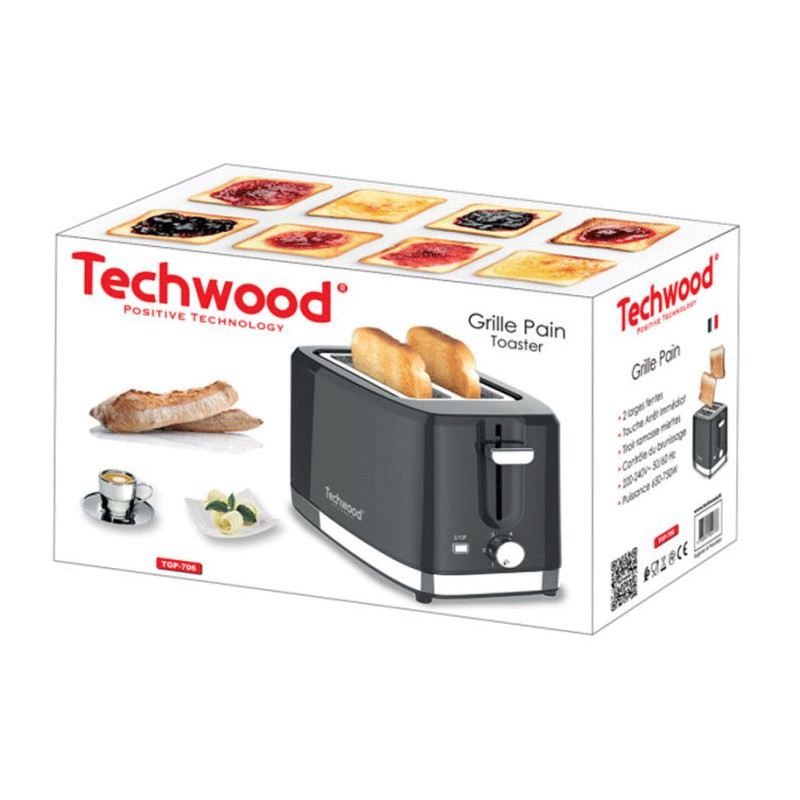 Grille Pain TECHWOOD TGP-706 750W Noir EN Tunisie