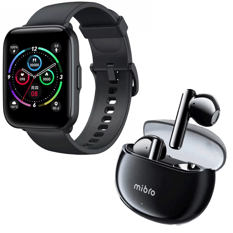 Pack Montre Connectée Mibro C2 + Ecouteurs Bluetooth Mibro Earbuds 2 Noir en Tunisie Pack Montre Connectée Mibro C2 + Ecouteurs Bluetooth Mibro Earbuds 2 Noir en Tunisie
