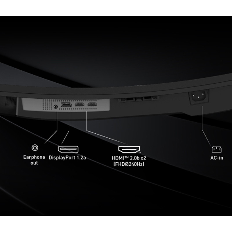 Ecran Gaming Incurvé MSI MAG27C6X 27" FHD 250Hz VA Noir en Tunisie