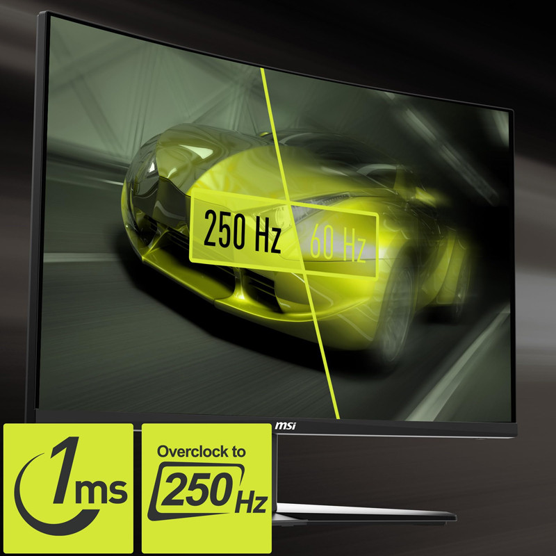 Ecran Gaming Incurvé MSI MAG27C6X 27" FHD 250Hz VA Noir en Tunisie