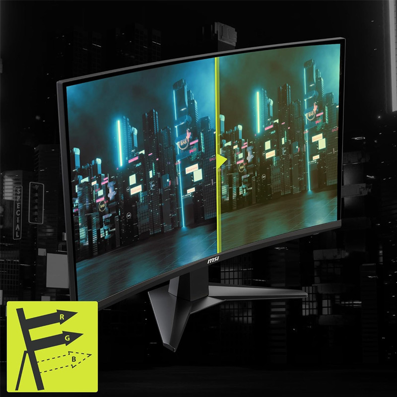 Ecran Gaming Incurvé MSI MAG27C6X 27" FHD 250Hz VA Noir en Tunisie