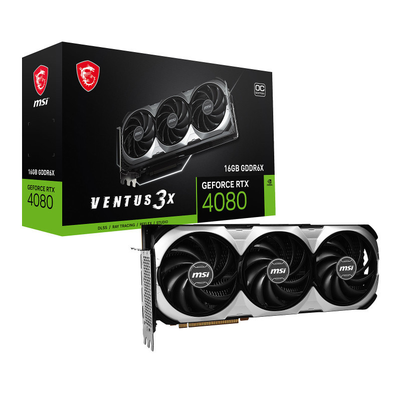 Carte graphique MSI NVIDIA GeForce RTX 4080 SUPER VENTUS 3X OC 16G GDDR6X en Tunisie Carte graphique MSI NVIDIA GeForce RTX 4080 SUPER VENTUS 3X OC 16G GDDR6X en Tunisie