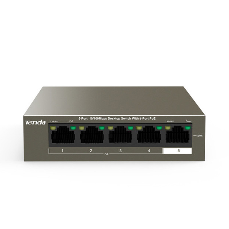 Switch De Bureau Tenda 5 Ports TEF1105P-4-63W en Tunsie Switch De Bureau Tenda 5 Ports TEF1105P-4-63W en Tunsie