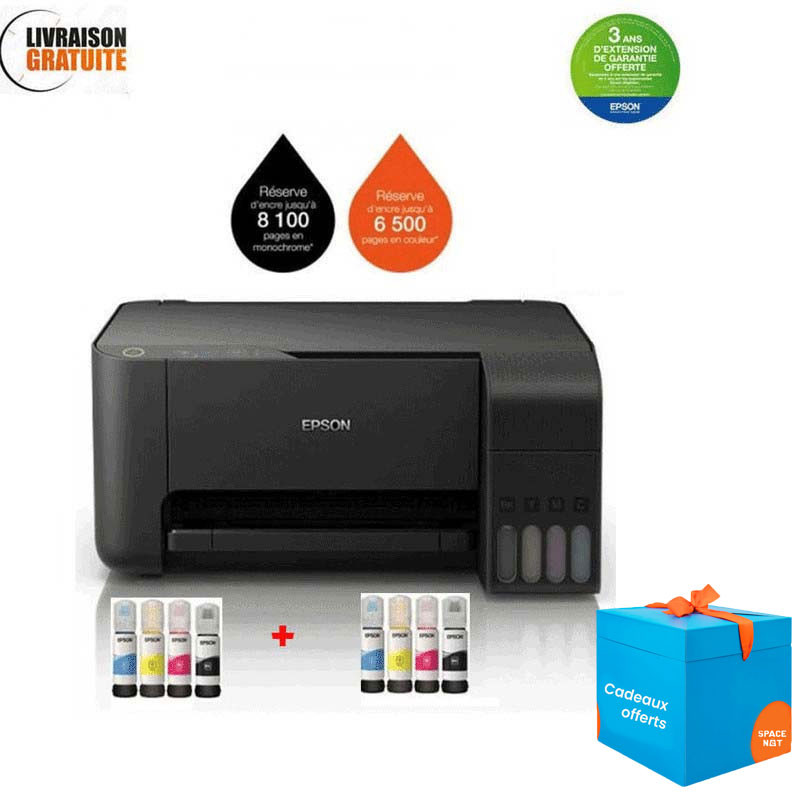 Imprimante EPSON L3210 3En1 À Réservoir Intégré ECOTANK Couleur en Tunisie Imprimante EPSON L3210 3En1 À Réservoir Intégré ECOTANK Couleur en Tunisie