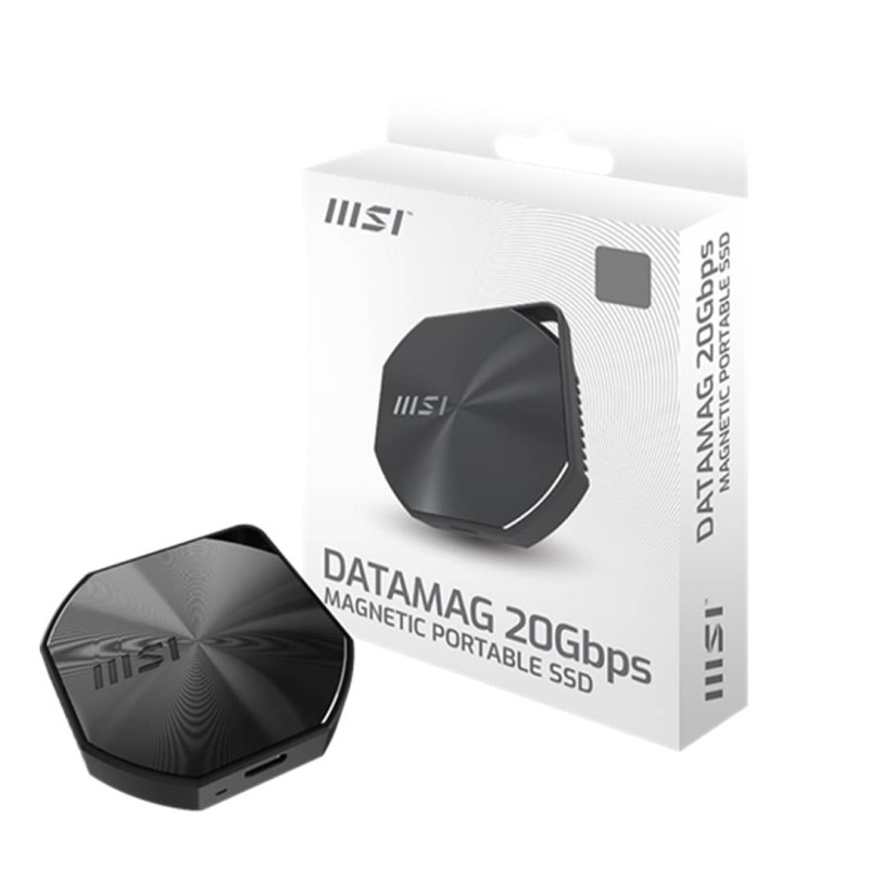 Disque Dur SSD Externe MSI Datamag Magnétique Portable 1To 20Gbps Noir en Tunisie
