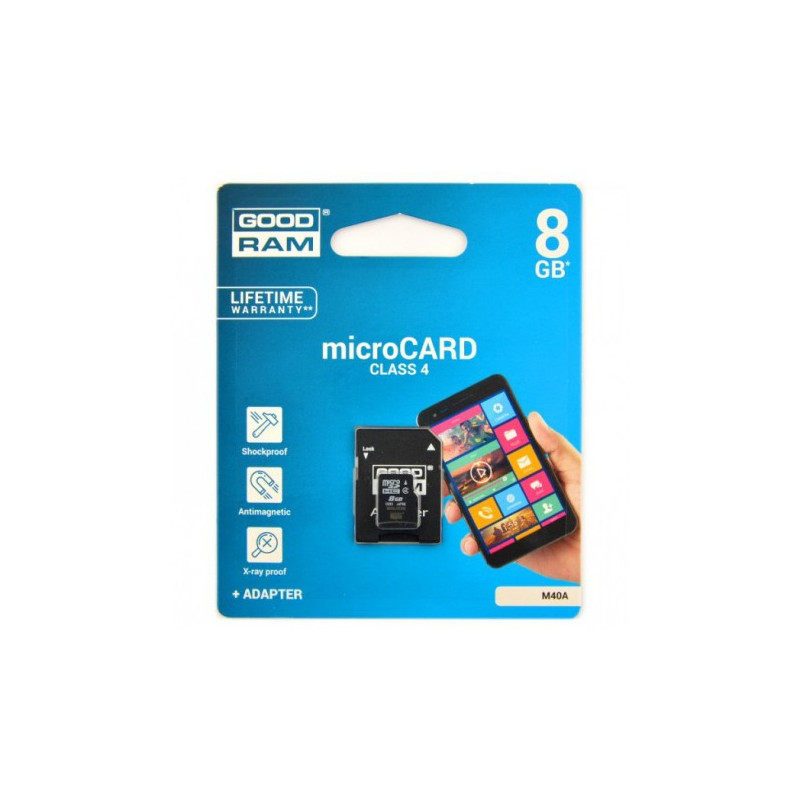 CARTE MEMOIRE 8 GO GOODRAM + ADAPTATEUR CLASS 4